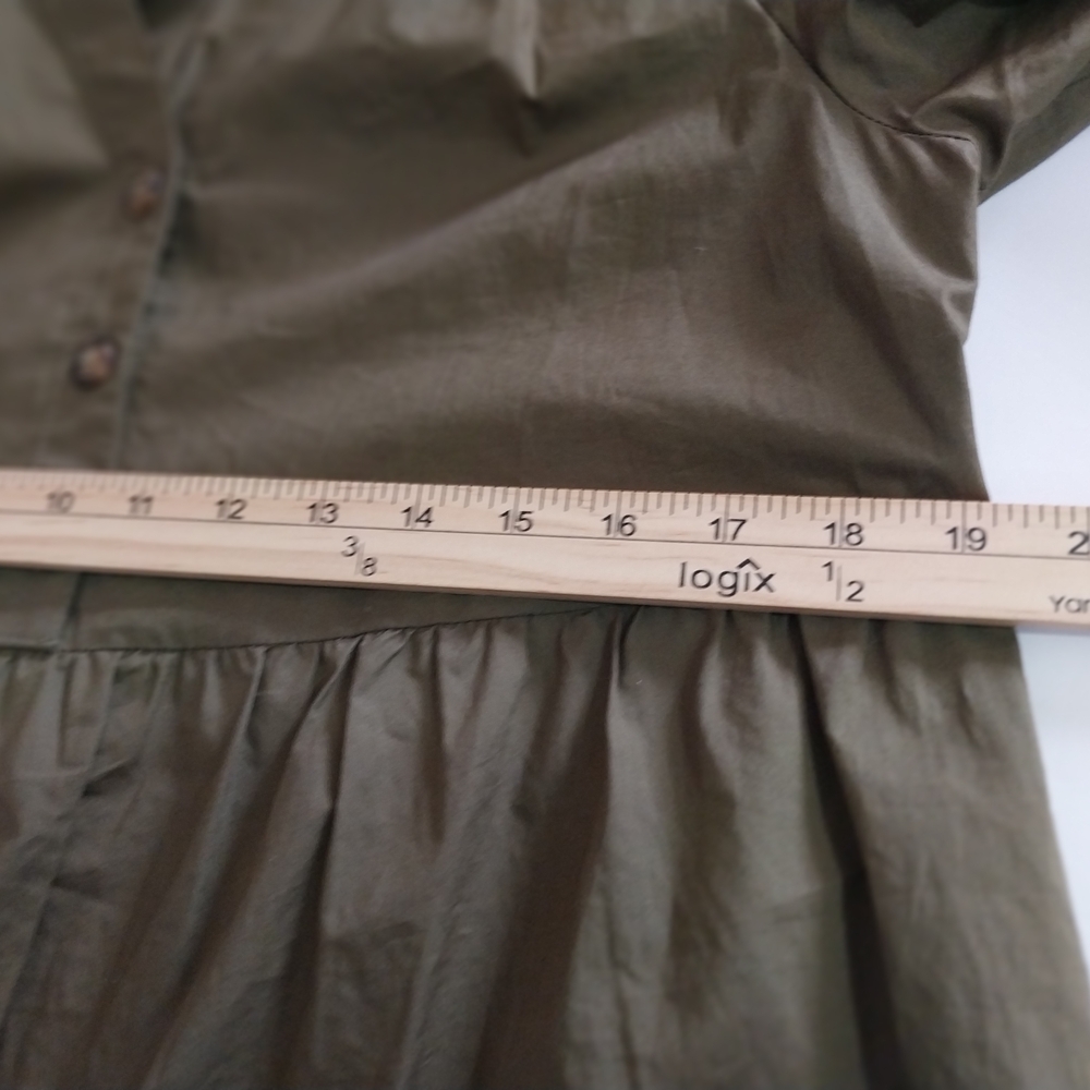 Sanctuary Size M Olive Green Mini Dress Cotton Made In China - Picture 10 of 13